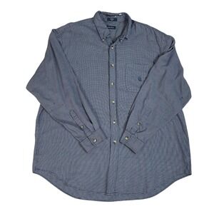 Nautica Mens Button Down Shirt Gingham Check Long Sleeve Casual Workwear XL